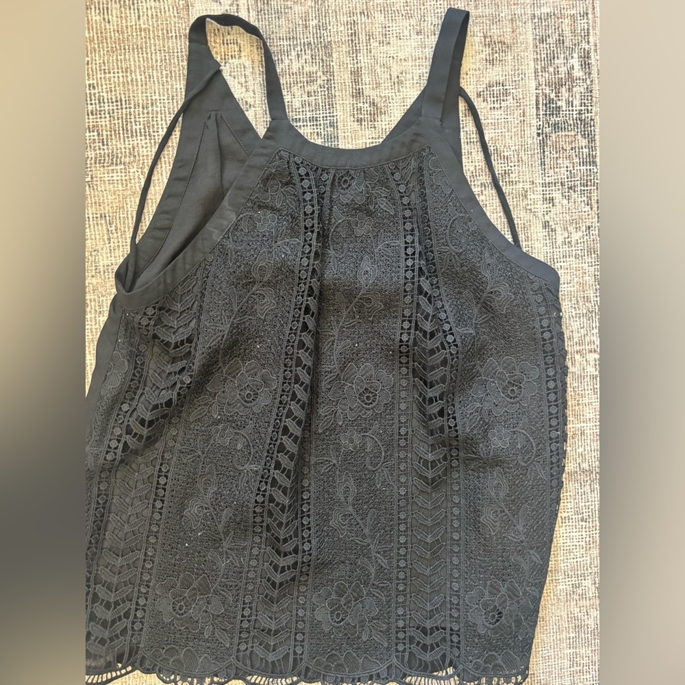 14th & Union Black Lace Blouse